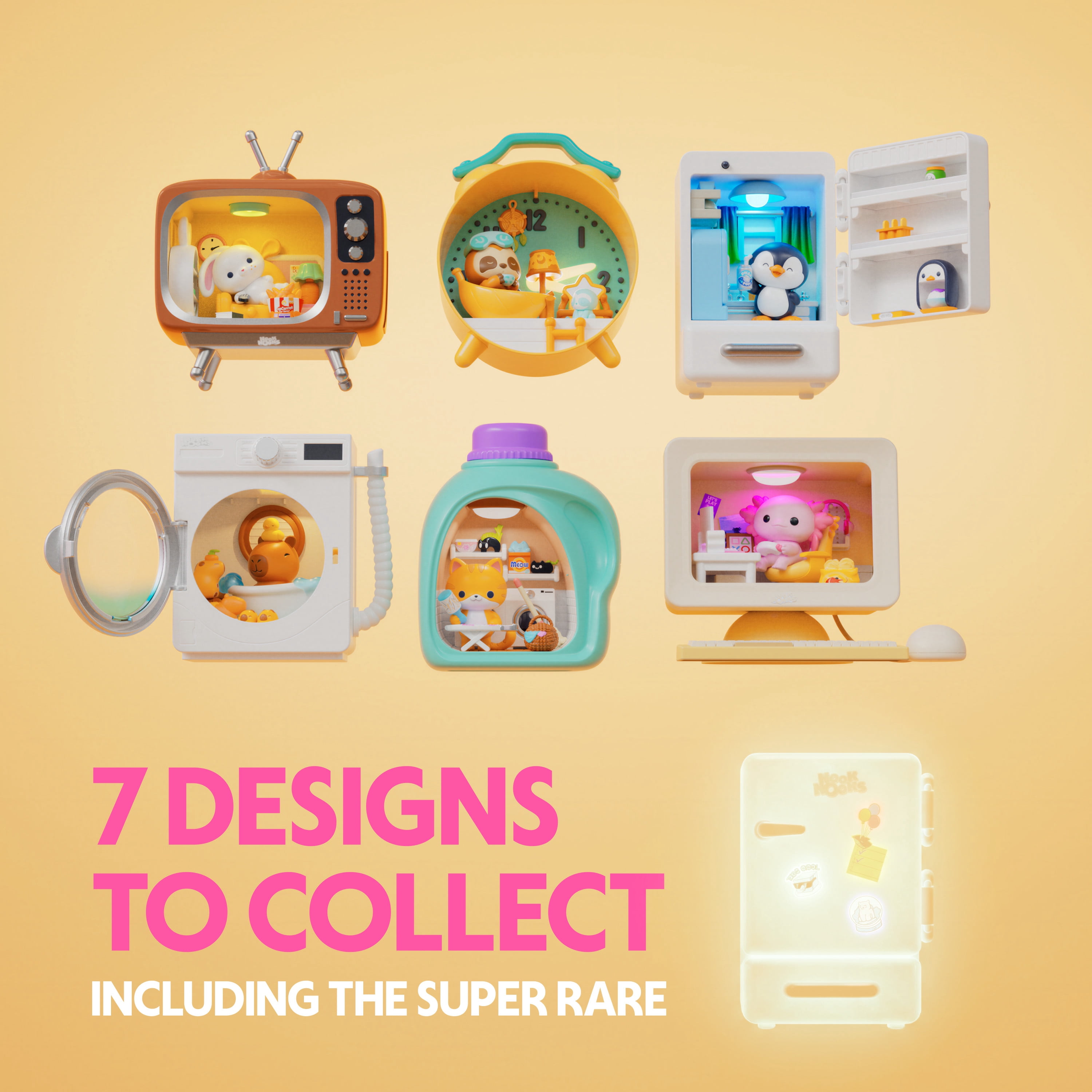 Starbox Nook Nooks Series 1 Blind Box Collectible by Starbox - Mini Collectible Animal Figurines with Themed Scenes and Surprise Accessories, Toy for Ages 3+.