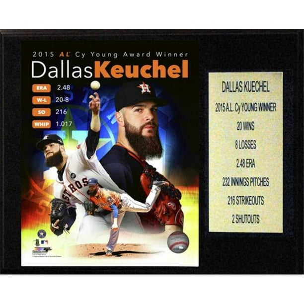 CandICollectables 1215KEUCHELCY MLB 12 x 15 in. Dallas Keuchel Houston Astros Cy Plaque de Jeune Joueur