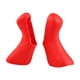 thumbnail image 3 of 2 fundas protectoras para palanca de cambios de bicicleta, puños de freno rojo, 3 of 9