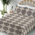thumbnail image 3 of Ambesonne Tribal Fitted & Flat Sheet with Sham 3 Pcs Set, Bohemian Earthy Ethno Art, Twin XL, Umber Taupe Ivory, 3 of 5