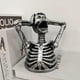 thumbnail image 5 of Yuarrent Escultura de busto de calavera loca - Innovador Agrega toque espeluznante Escultura de medio cuerpo Rompe las reglas Esqueleto Kits de decoración para fiestas, 5 of 6
