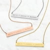 Personalized Collection of Names Personalized Bar Necklace