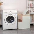 thumbnail image 3 of Cesto de ropa efluky con tapa, doble 140 L, color beige, 3 of 8