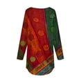 thumbnail image 4 of DPTALR Womens Round Neck Printed Blouses Long Sleeve T-Shirts Tops, 4 of 5