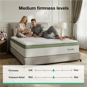 Novilla Snowfall 12 inch Queen size Mattress in a Box, Hybrid Medium Support Mattresses, Pocket Spring and CertiPUR-US, Pressure Relief & Motion Isolation