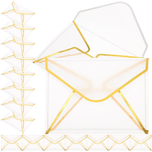 USHOBE 20pcs Paper Envelopes for Weddings Transparent for Couples Invitations