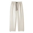 thumbnail image 1 of WEAIXIMIUNG Running Pants Men Men's Casual Pants Solid Color Suede Straight Pants and Pants, 1 of 8