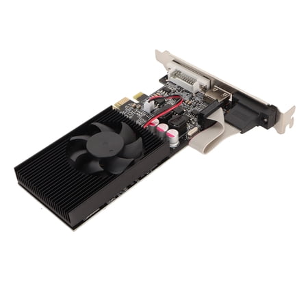 Tech Accessories Single Fan Graphics Card, 48 Unified Shaders 2GB GDDR3 Graphics Card Plug and Use for PC Computer