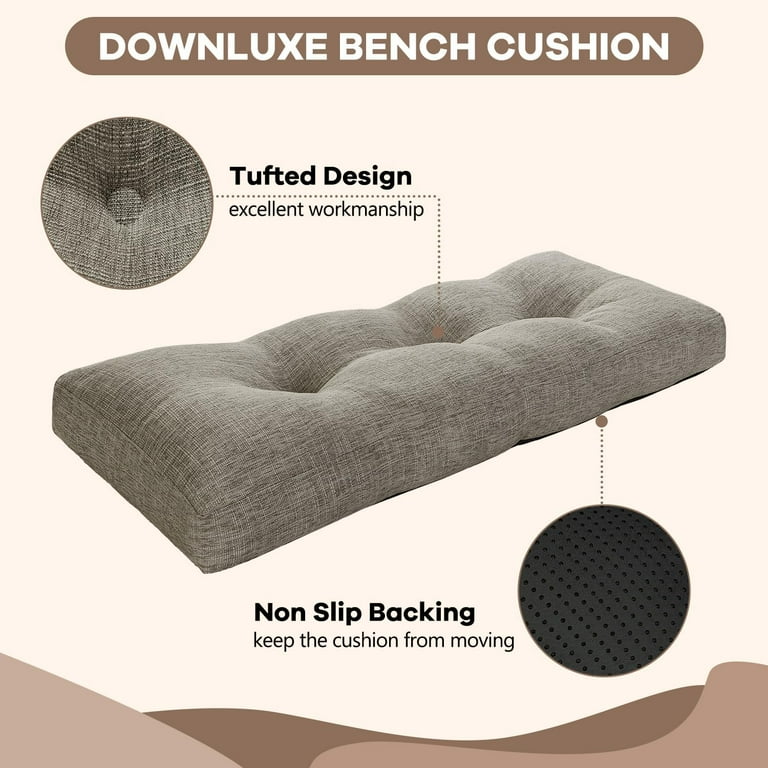 Non Slip Tufted Indoor Bench Cushion for Home Furniture Overstuffed Textured Memory Foam Multiple Occasions Walmart