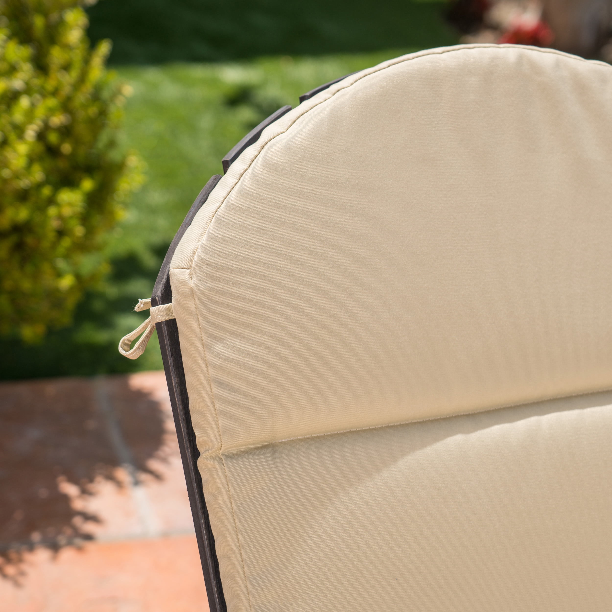 Ariel Outdoor Water-Resistant Adirondack Chair Cushions (Set of 4), Khaki