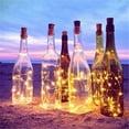 thumbnail image 5 of guirnalda de luces LED de 1 m y 2 m con alambre de cobre y plata, tapón de botella para decoración de bodas, manualidades de vidrio y Navidad, 5 of 5