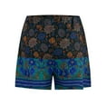 thumbnail image 4 of Aloohaidyvio Women's Ethnic Floral Print Elastic Waist Shorts Boho Graphic Beach Plus Size Shorts, 4 of 5