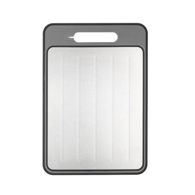 Pedty Vegetable Cutter,4 In 1 Defrosting Board Defrosting Tray Melt Defrosting Board 9.84 X 14.37 Inch Double Chopping Board With Grater Sharpener Fast Thaw Meat Food Kitchen Utility Tools