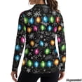 thumbnail image 2 of Jeiento Women's Golf Shirts, Long Sleeve Casual Tops, Xmas Lights, V Neck Moisture Wicking Quick Dry Sun Protection Top for Festival Parties and Daily Wear, 2 of 7