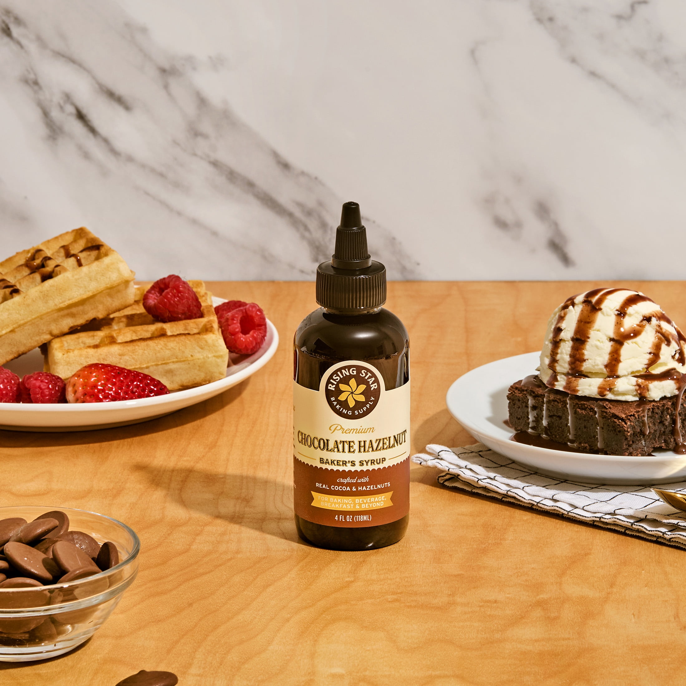 Rising Star Baking Supply Chocolate Hazelnut Baker's Syrup, 4 fl oz