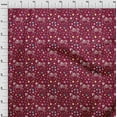 thumbnail image 3 of oneOone Georgette Viscose Maroon Fabric Skull Sewing Craft Projects Fabric Prints By Yard 42 Inch Wide, 3 of 4