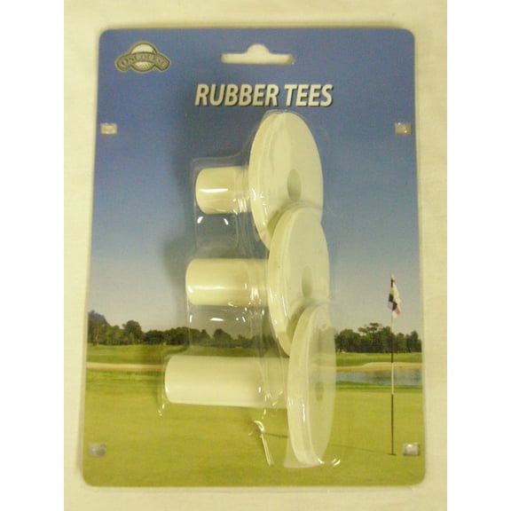 OnCourse Rubber Driving Range Tees, 3 Pack of Multiple Sizes (2", 1.5", 1.25")