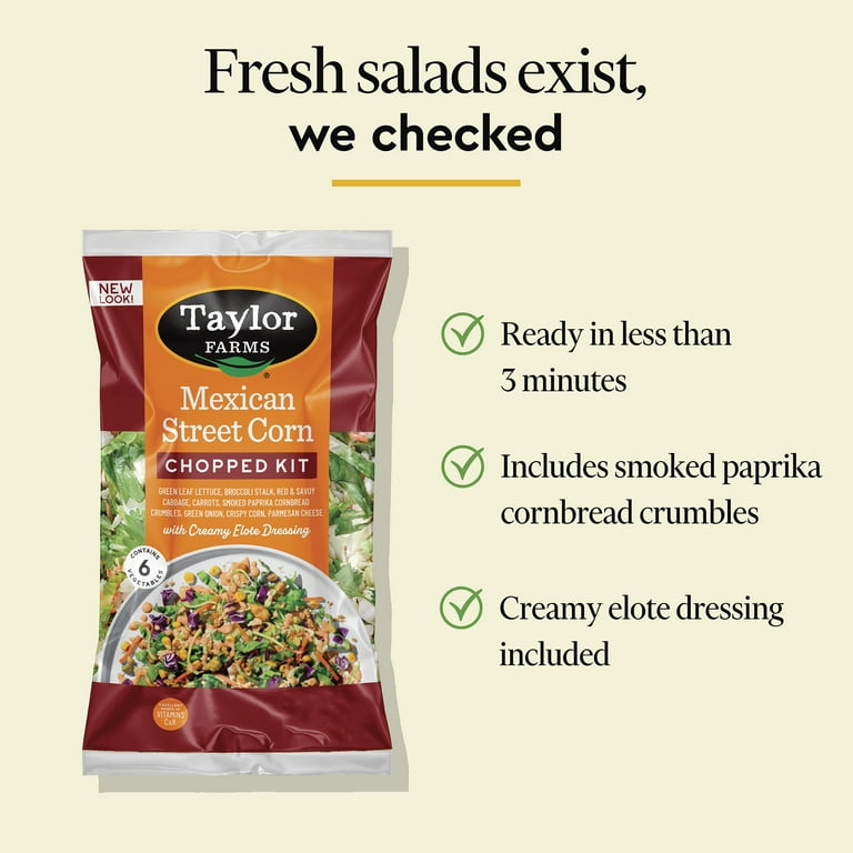Taylor Farms Mexican Style Street Corn Fresh Chopped Salad Kit, 11.62 oz, Fresh