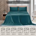 thumbnail image 6 of MyOwn Twin Sheet Set - Cotton Rich Twin Bedding Sets, 3 Piece Deep Pocket Twin Sheet - Ultra Soft, Wrinkle Resistant, Quick Dry, Easy Care Twin Sheets - Teal, 6 of 6