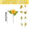 thumbnail image 3 of 1 Stem Mini Artificial Sunflower, Faux Silk Single Small Sunflower for Vase Centerpiece Home Table Desk Decoration, 26cm, Clearance Yellow, 3 of 4