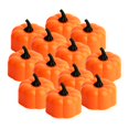 thumbnail image 1 of Vela De Té De Calabaza, Vela Electrónica Multiusos, Luz Parpadeante De Calabaza Alimentada Por Batería Para Decoración De Fiestas En El Hogar12 Uds Vogacara HA014666-00, 1 of 7