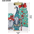thumbnail image 2 of FMSHPON Christmas Blue Gnome Santa Xmas Tree Clipboard Hardboard Wood Nursing Clip Board and Pull for Standard A4 Letter 13x9 inches, 2 of 4
