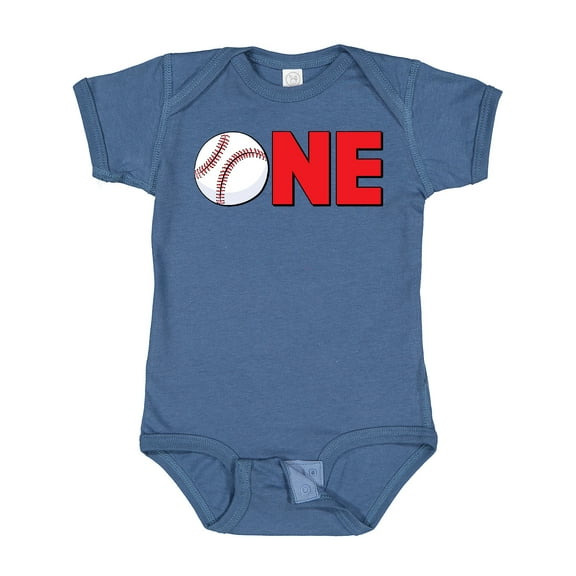 Inktastic One with Baseball Baby's First Birthday Boys or Girls Baby Bodysuit