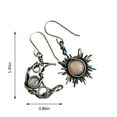 thumbnail image 3 of DPTALR Boucles d'Oreilles Style Bohème Soleil Lune Asymétriques, 3 of 7