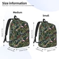 thumbnail image 2 of Disketp Flamingos And Palm Leaves print Canvas Backpack Lightweight Travel Daypack Student Rucksack Laptop Backpack-Medium, 2 of 5
