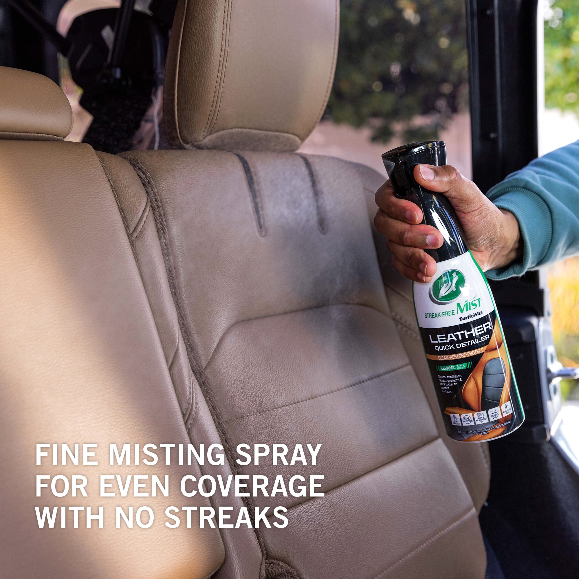 (2 pack) Turtle Wax Leather Detailer Streak Free Mist, 20 oz