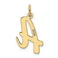 thumbnail image 2 of Diamond2Deal 10K Yellow Gold Large Script Letter A Initial Charm Pendant for Women (L- 0.73 inch, W- 0.61 inch), 2 of 5