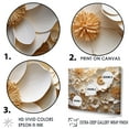 thumbnail image 3 of Designart "Graceful White Buttercups" Buttercups Picture Framed Wall Art Living Room, 3 of 5