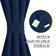 thumbnail image 5 of NICETOWN Door Curtain Panel, Sunlight Blocking Thermal Insulated French Door Drapery Panel for Privacy with Tie Back, Navy Blue, 25"x72", 1 Panel, 5 of 7