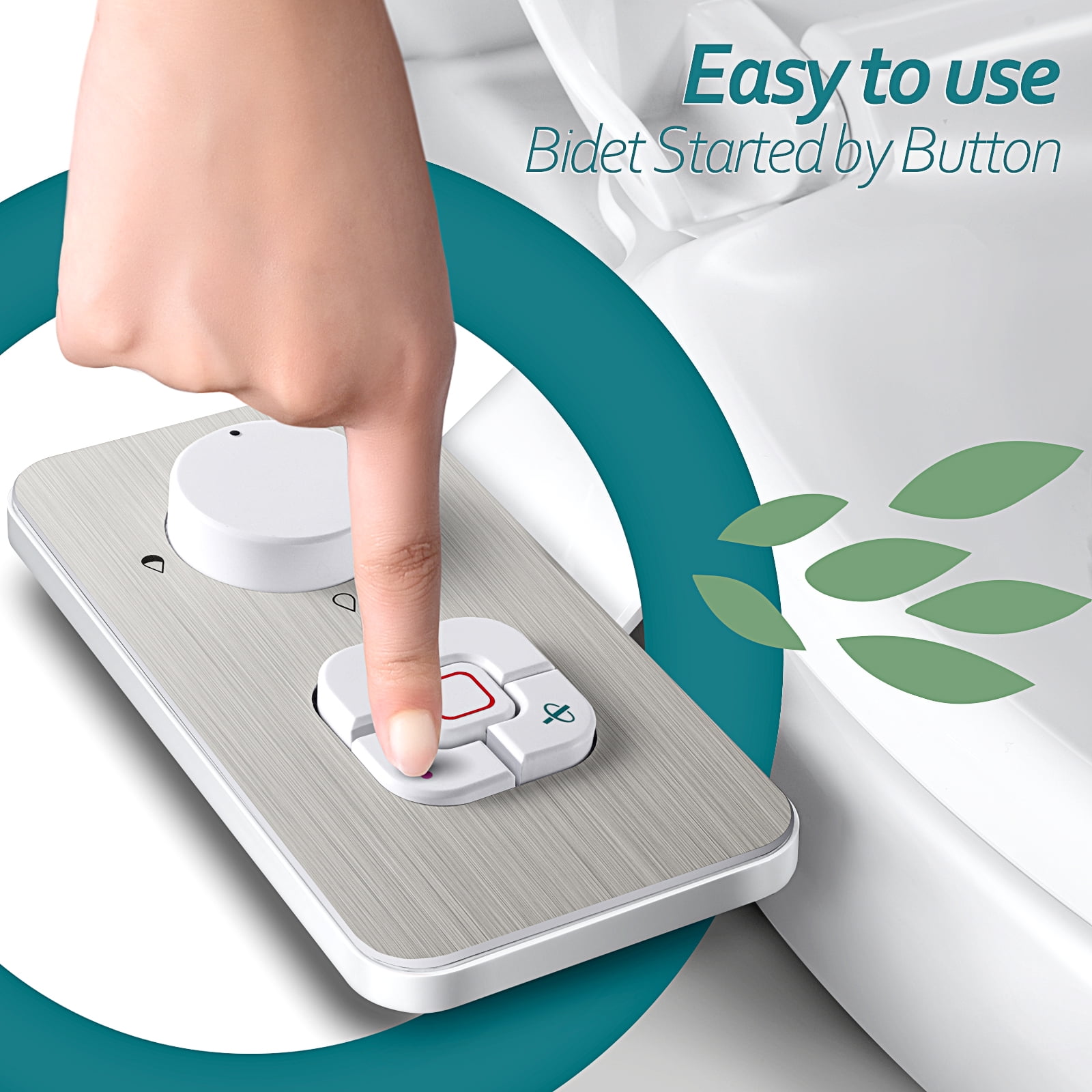 SAMODRA Non-Electric Bidet Toilet Seat Attachment with Self-Cleaning Dual Nozzles