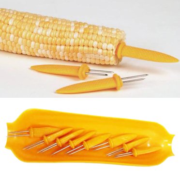 Papstar Corn Cob Holders – Set Of 2/4/8 Skewers For Grilling BBQ – 6.5cm Stainless Steel