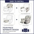 thumbnail image 6 of LKJYER Recliner Slipcover-Stretch Soft Slip Reclining Chair Slipcovers 4 -Pieces Furniture Protector for Recliner with Pocket Fitted Sofa Couch Cover Lazy Boy Chair Cover, 6 of 7