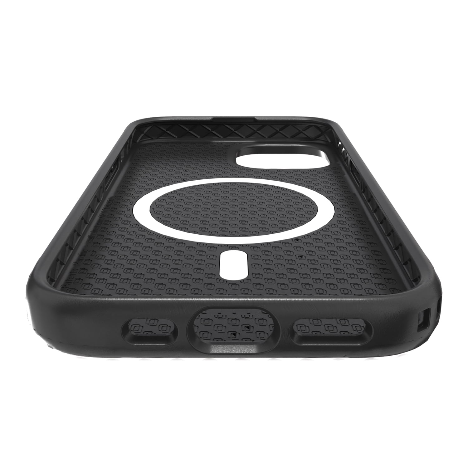 cellhelmet Fortitude Series for iPhone 15 (6.1-In.); MagSafe Compatible (Onyx Black), C-FORT-i15-6.1-OB