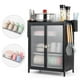 thumbnail image 3 of Escurridor de Trastes, Mueble de Cocina para Guardar Platos, Escurridor de Trastes de 3 Niveles con Puerta, Mueble Cocina, Soporte for Microondas, Gabinete Escurridor, 59 CM, 3 of 7