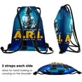 thumbnail image 6 of my robot friend-theme Drawstring Backpack Sports Gym Bag Water Resistant String Bag Cinch Bag，12"X16"（30X40cm）, 6 of 6