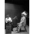 thumbnail image 2 of Ethnographic Recording. Nmountain Chief A Piegan Blackfoot Man Having His Voice Recorded By Ethnologist Frances, 2 of 4