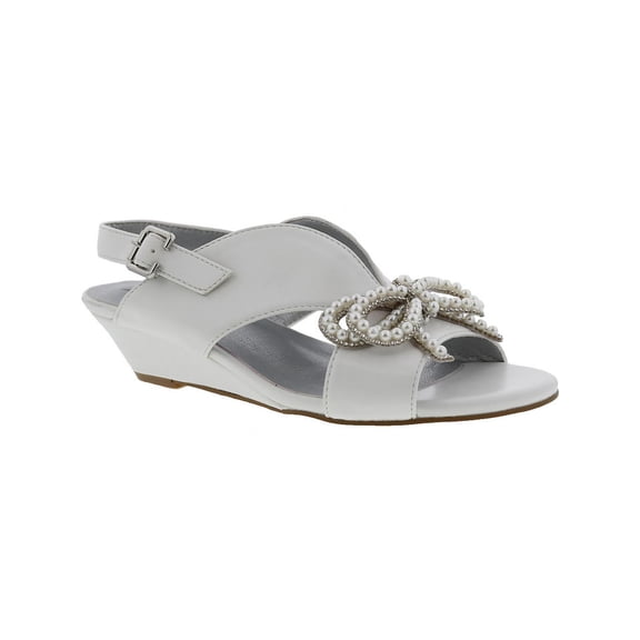 Bellini Womens Lady Faux Leather Open Toe Wedge Sandals
