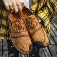 thumbnail image 6 of Men's Casual Loafers Slip On Leather Shoes Comfortable Lightweight Driving Shoes Male Moccasins Classic Penny Loafer Flats Boat Shoes Outdoor Walking Shoes, 6 of 17