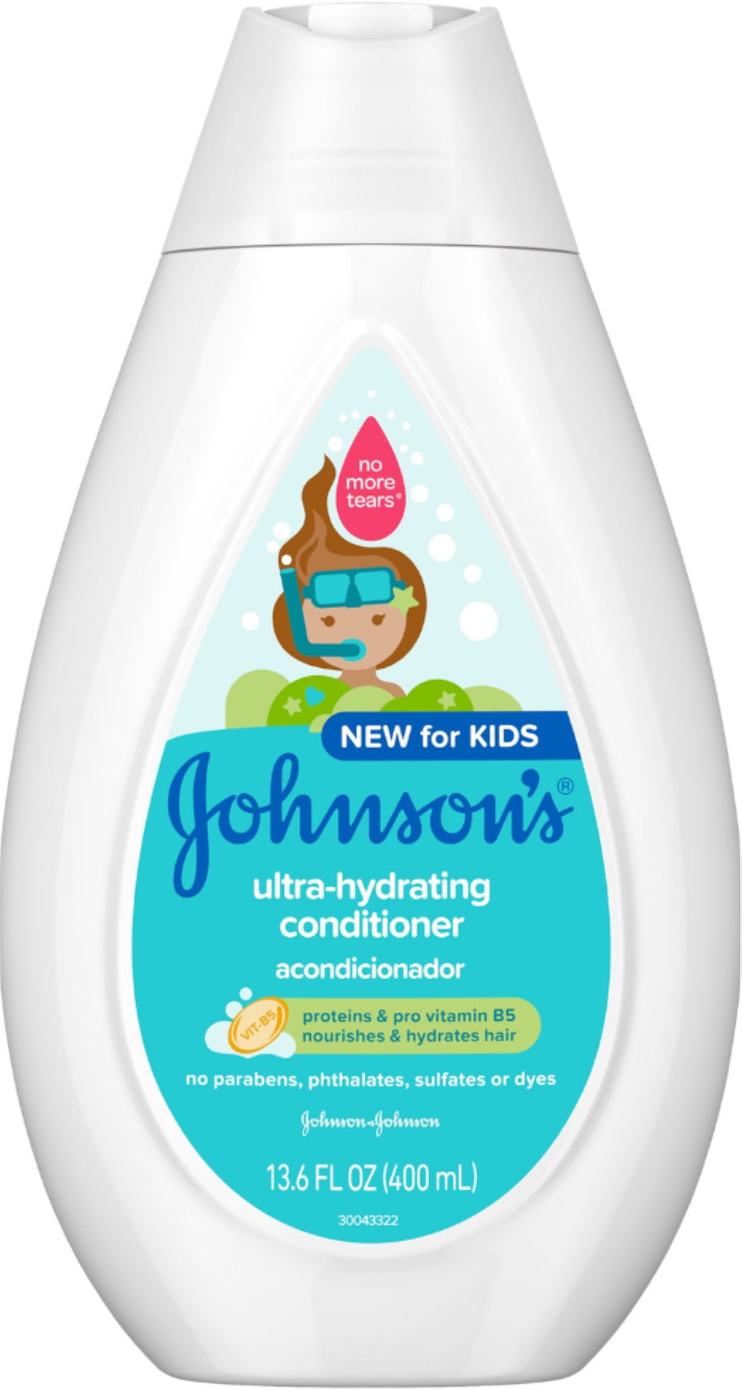 JOHNSON'S Ultra-Hydrating Tear-Free Kids' Conditioner with Pro-Vitamin B513.6 13.6 oz (Pack of 2)