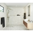 thumbnail image 5 of Glass Warehouse  32" x 86.75" Frameless Shower Door - Arched Single Fixed Panel Polished Brass Brass Finish, 5 of 5