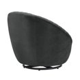 thumbnail image 4 of Bella Dark Gray Swivel Accent Chair Rounded Back, 4 of 7