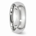 thumbnail image 4 of White Cobalt Ring Band Wedding Ridged Standard Satin and Polished 7mm Edge, 4 of 6
