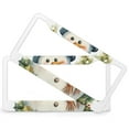 thumbnail image 2 of 2 Pcs Set Snowman In Winter Cartoon License Plate Frames Xmas Merry Christmas License Plate Cover Front Plates Frames Car Tag Frame Aluminum Metal 2 Round Holes for Women Men US Vehicles Standard, 2 of 6