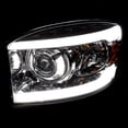 thumbnail image 5 of Spec-D Tuning Chrome Housing Clear Lens LED Tube Projector Headlights Compatible with 2006-2008 Dodge Ram 1500 2500 3500 Left + Right Pair Headlamps Assembly, 5 of 7