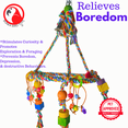 thumbnail image 3 of Bonka Bird Toys 1111 Huge Pyramid Rope Swing Charm Perch Parrot Cage Toy, 3 of 7
