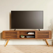 mopio Ensley Mid-Century - Supporto moderno per TV da 45/50, a basso profilo con finitura arrotondata